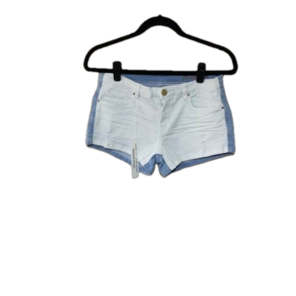 NEW Blank NYC Two-Tone White Blue Little Queenie Shorts 27
